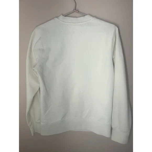 THE NORTH FACE Heritage Patch Crew Sweatshirt Small Eggshell Cream Athletic Fit - Picture 4 of 8